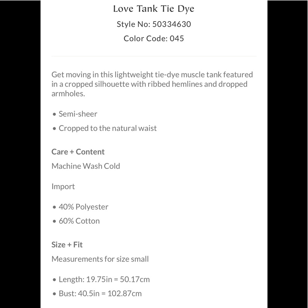 Free People Movement Love Tie Dye Tank - Picture 8 of 8